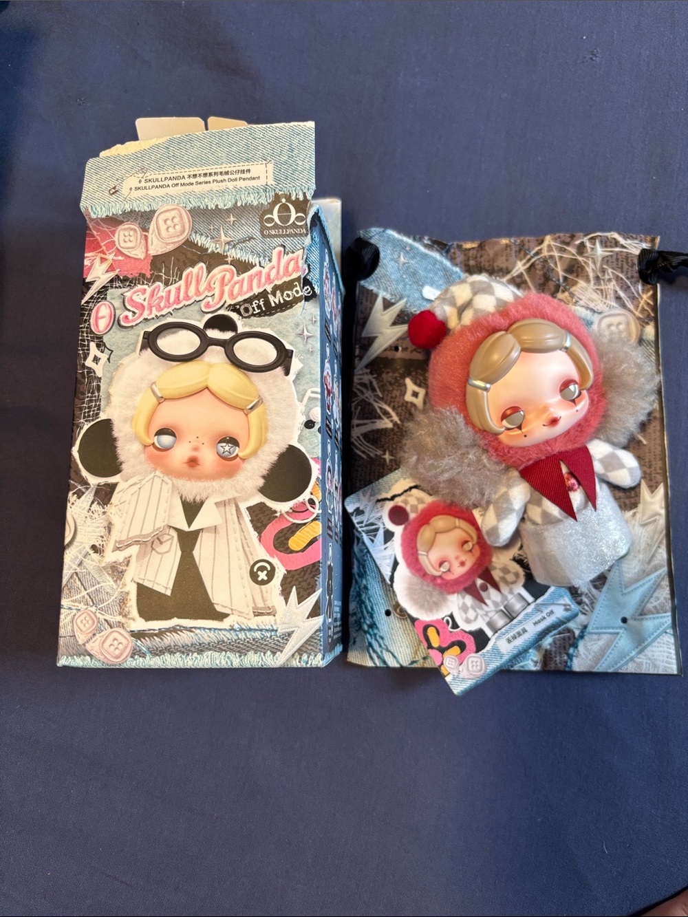 POP MART Skullpanda Off Mode Series Plush Pendant Confirmed Box- Mask Off
